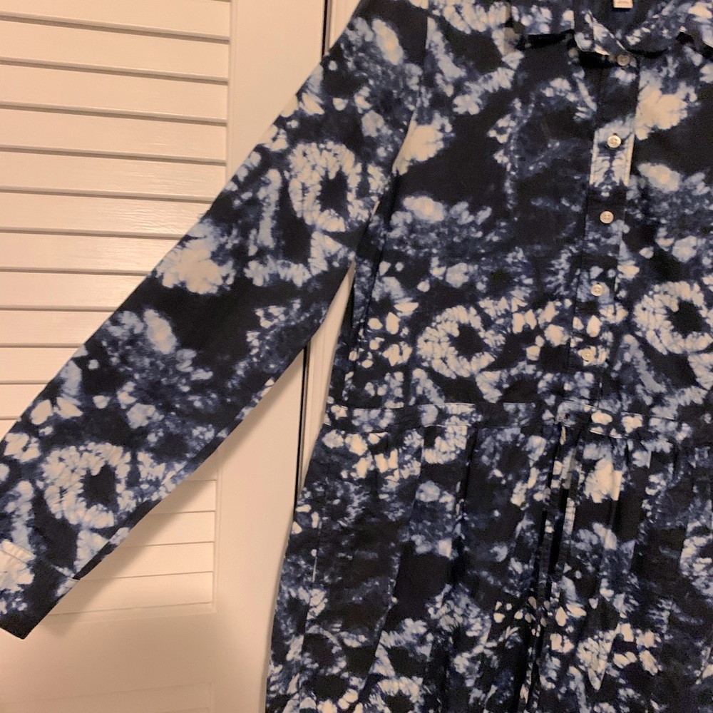 GAP Indigo Tie-Dye Mini Dress